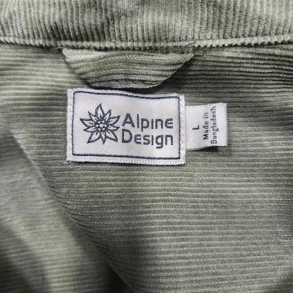 ❤️NWT❤️ Alpine Design Olive Men's Casual Button Down Shirt - Picture 12 of 14